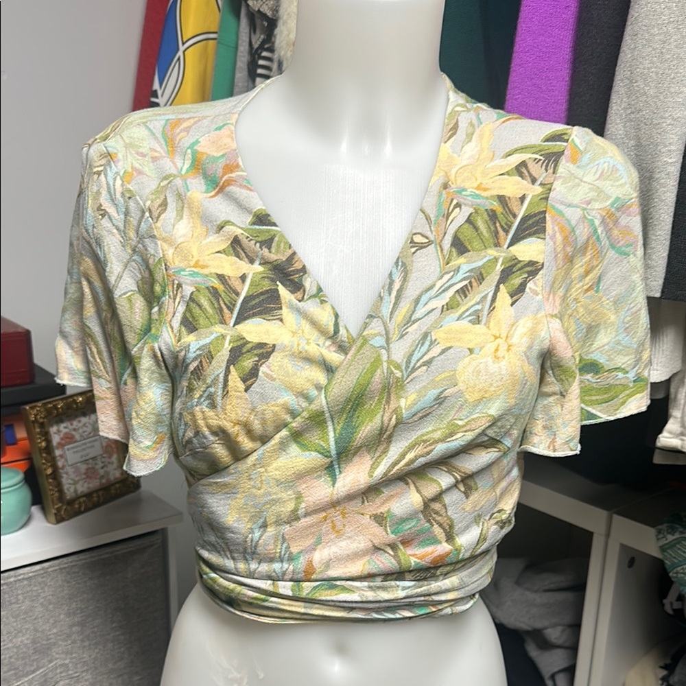 Show me your mumu cropped wrap top